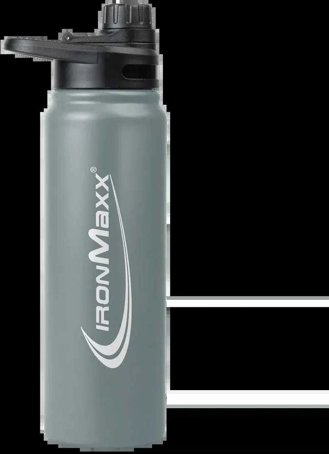Gertuvė IronMaxx Hot & Cold Bottle Insulated Steel 800 ml. (Ash Pilkas spalva)
