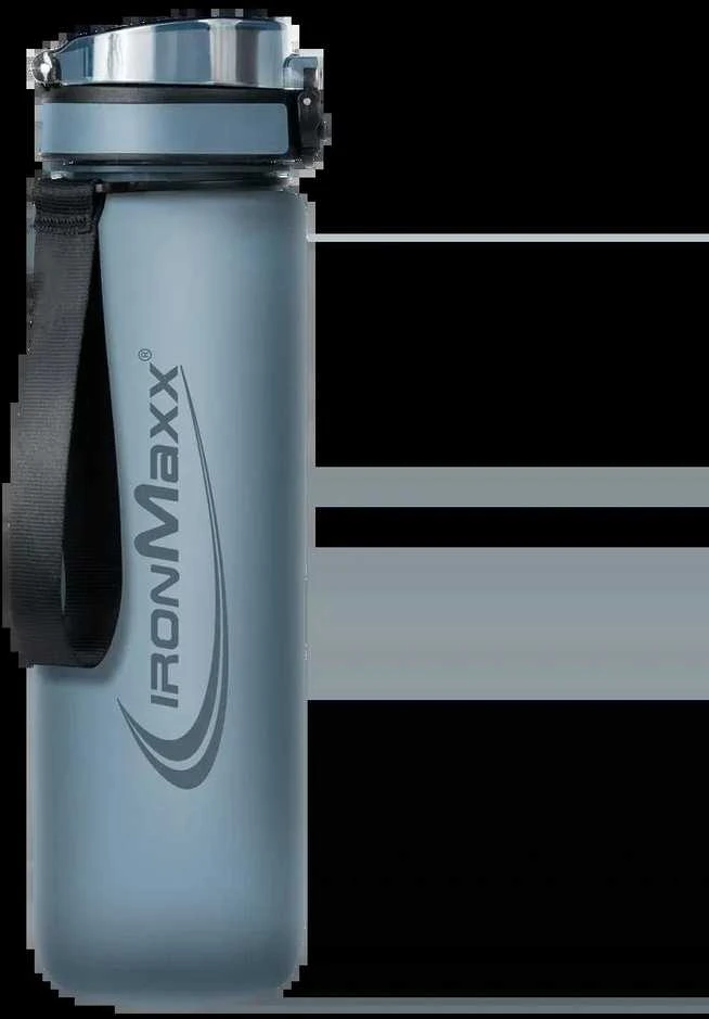 Gertuvė IronMaxx Sport Vanduo Bottle 1000 ml. (Deep Juodas spalva)