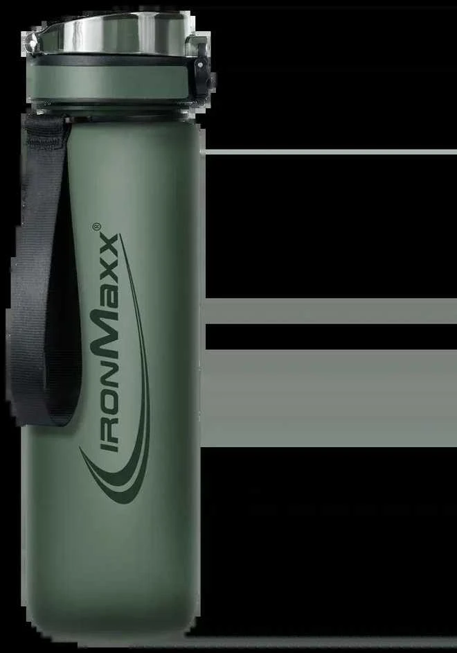 Gertuvė IronMaxx Sport Vanduo Bottle 1000 ml. (Deep Juodas spalva)
