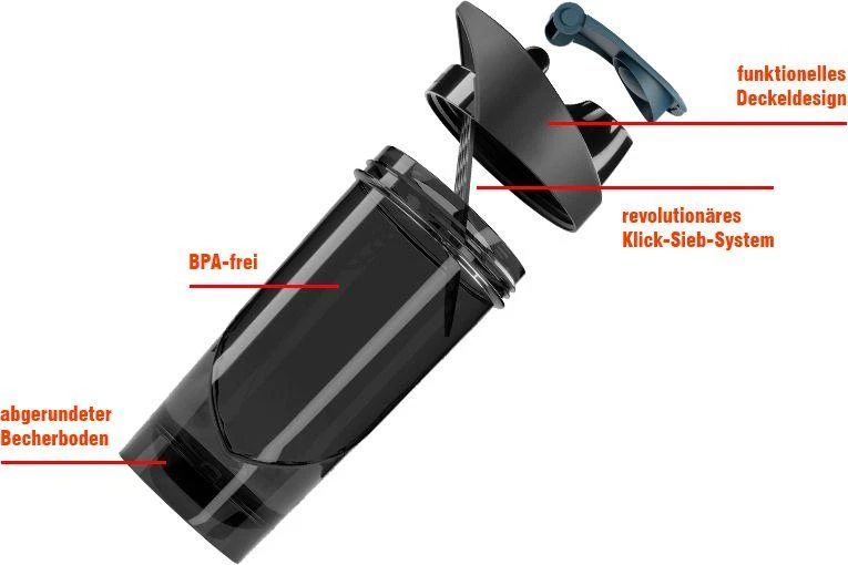 Gertuvė Peak Shieldmixer 700 ml. (Juoda)