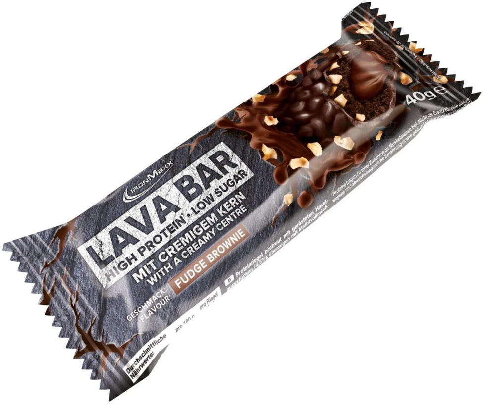IronMaxx Lava Protein Bar 40 g. (batonėlis) Geriausias iki 2026-08-31 (Cookies Kreminis skonis )