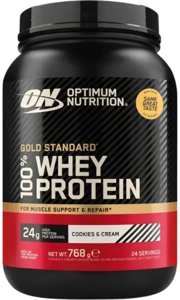 Optimum Nutritions Optimum Nutrition 100% Gold Standard Whey Protein 770g. (Vanilla Ice Kreminis skonis )