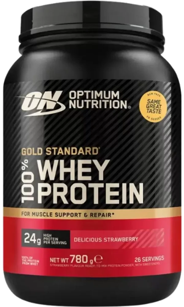 Optimum Nutritions Optimum Nutrition 100% Gold Standard Whey Protein 770g. (Vanilla Ice Kreminis skonis )