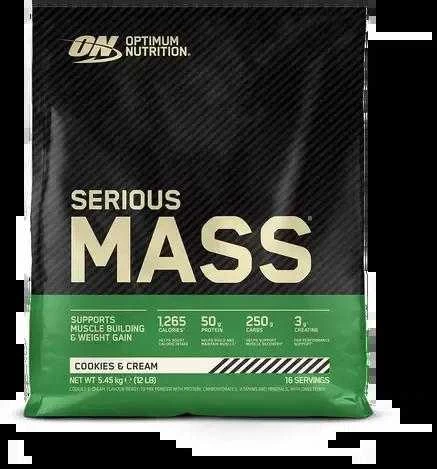 Optimum Nutritions Optimum Nutrition SERIOUS MASS 5450 g. (Braškių skonis)
