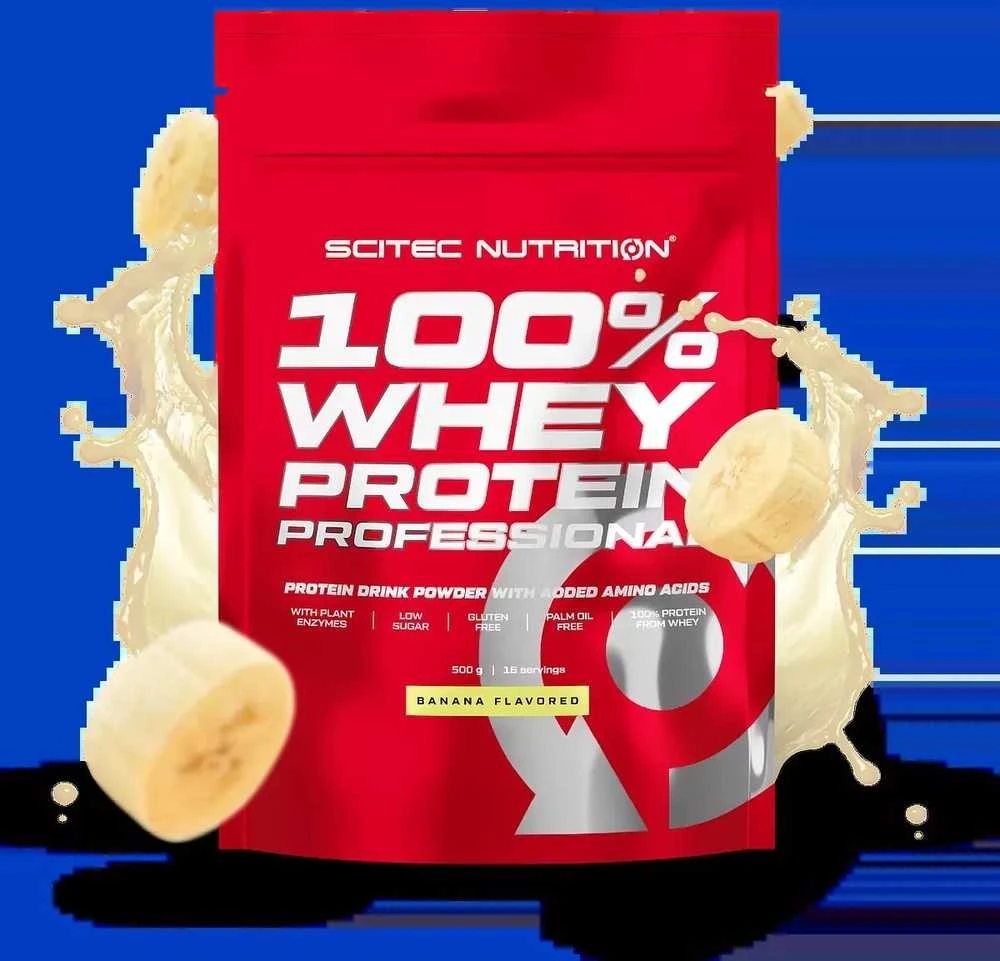 Scitec 100% Whey Protein Professional 500g. (Baltas Chocolate skonis)