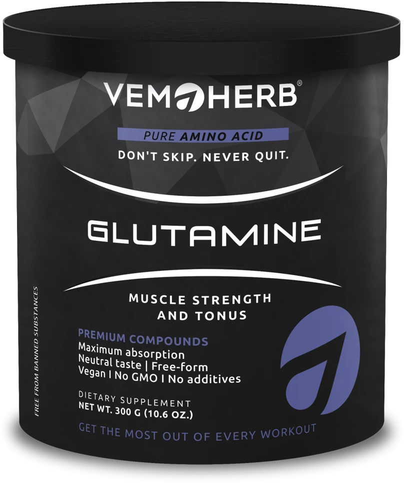 VemoHerb Glutamine 300g. (Unflavoured skonis)
