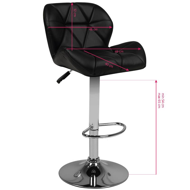 Activeshop Baro kėdė BELISSIMO ECO LEATHER CHROME Juodas