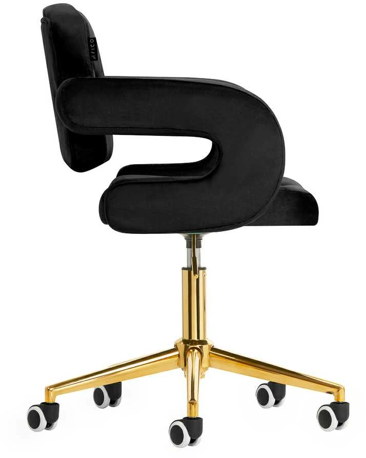 Fotelis Activeshop Biuro kėdė su ratukais 4Rico QS-OF213G Velvet Juodas