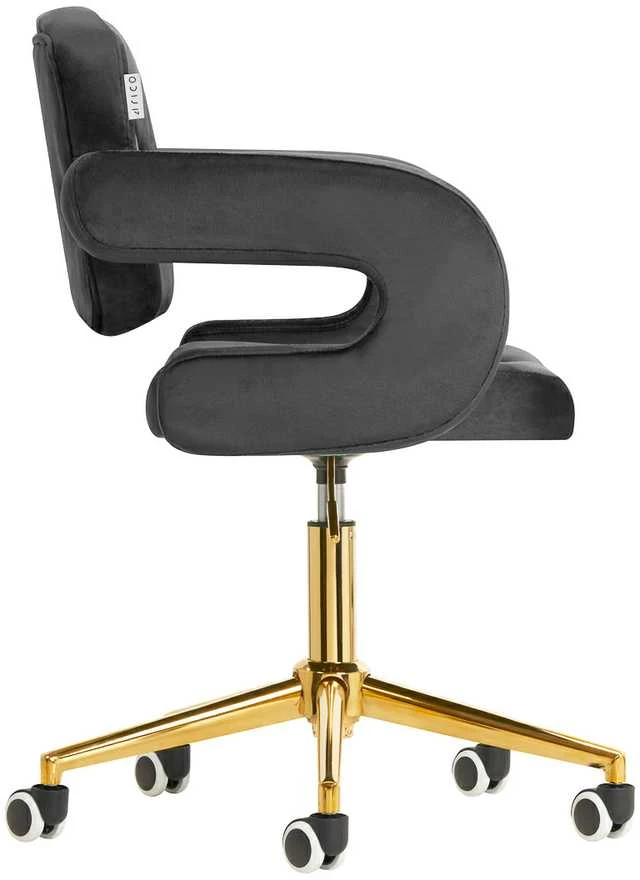 Fotelis Activeshop Biuro kėdė su ratukais 4Rico QS-OF213G Velvet Pilkas