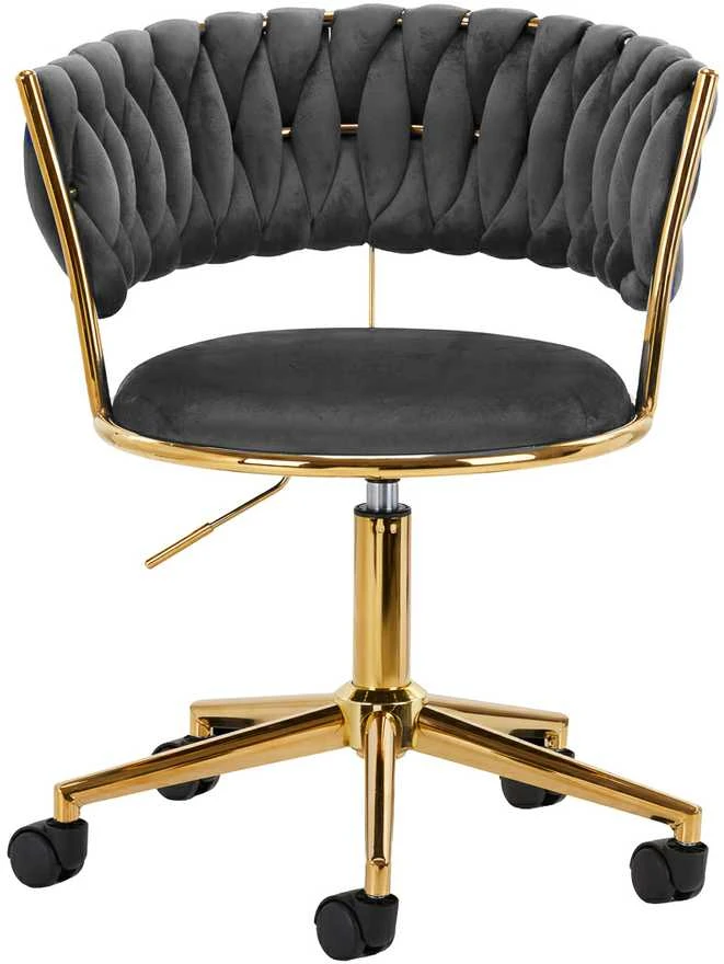 Activeshop Biuro kėdė su ratukais 4Rico QS-GW01G Velvet Pilkas