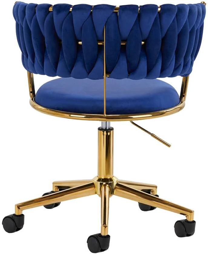 Activeshop Biuro kėdė su ratukais 4Rico QS-GW01G Velvet Mėlyna