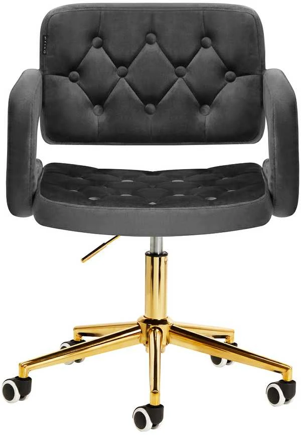 Fotelis Activeshop Biuro kėdė su ratukais 4Rico QS-OF213G Velvet Pilkas