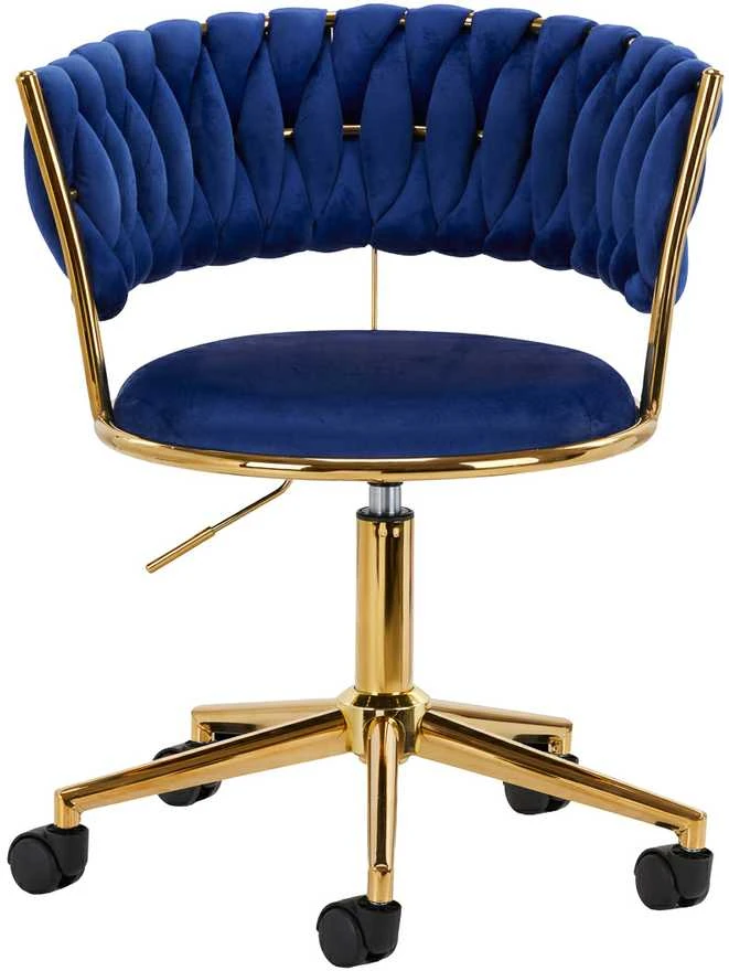 Activeshop Biuro kėdė su ratukais 4Rico QS-GW01G Velvet Mėlyna