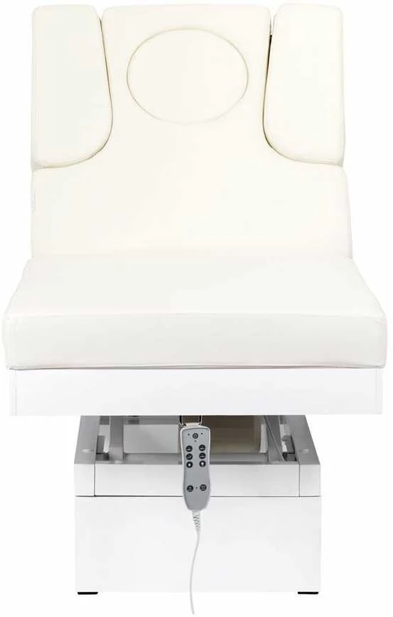 Activeshop Elektrinis masažo stalas su apšvietimu AZZURRO SPA WOOD Baltas 2 MOTOR HEATED