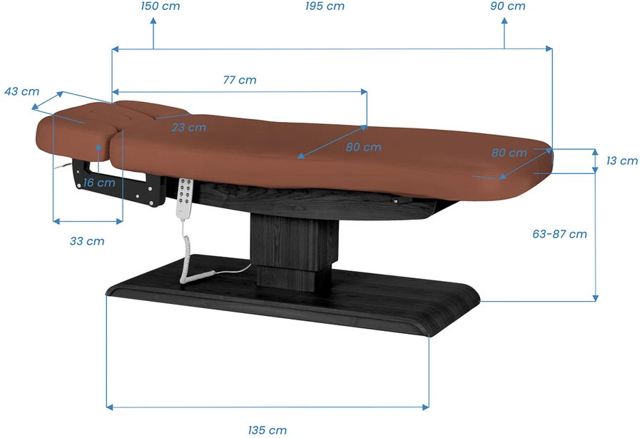 Activeshop Sillon Relax masažo stalas elektrinis 63–87 cm ruda