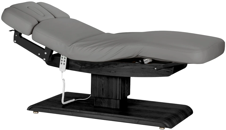 Activeshop Sillon Relax kosmetologinis gultas elektrinis pilkas juodas pagrindas