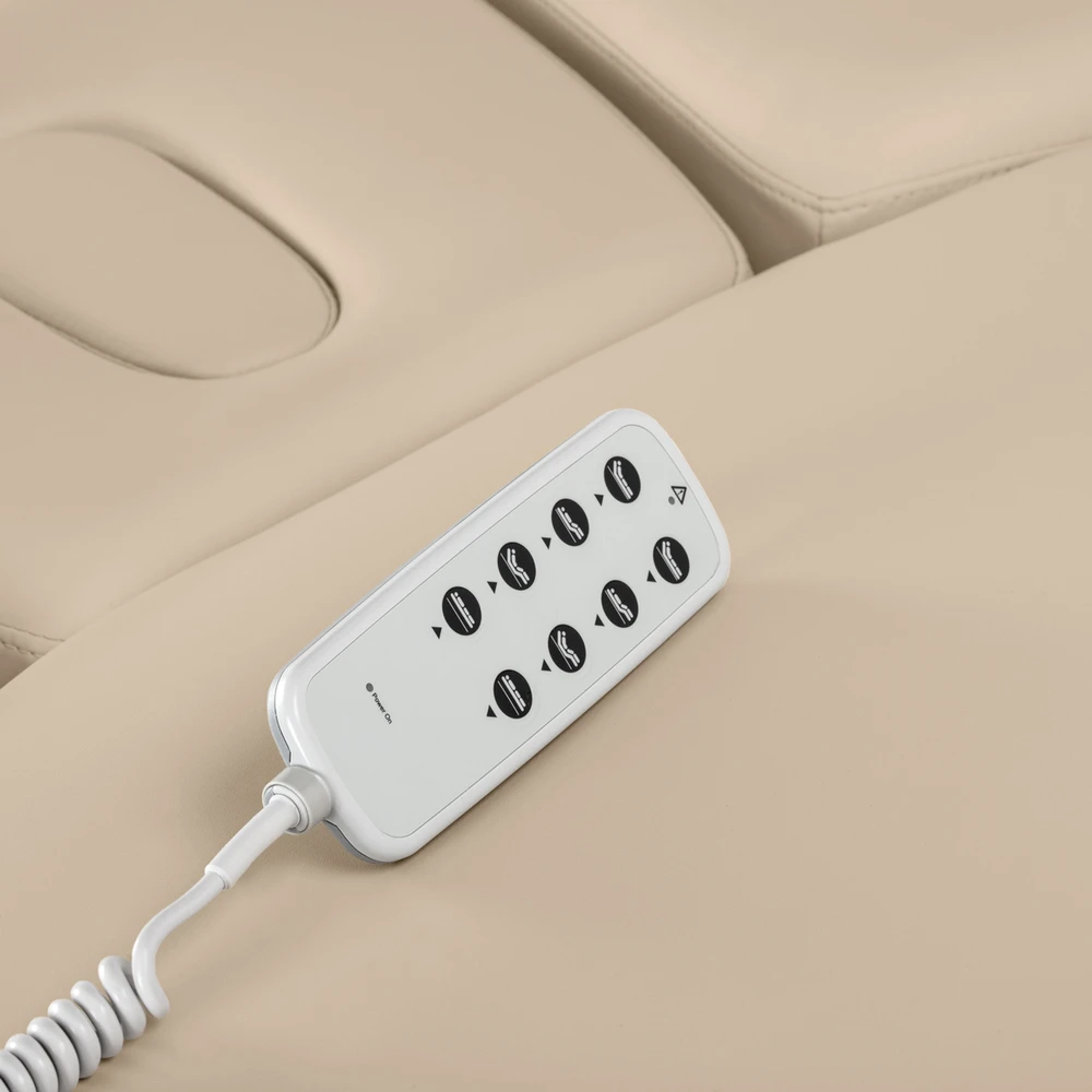 Activeshop Elektrinis SPA procedūrų gultas Sillon Relax, smėlio su tamsios medienos pagrindu