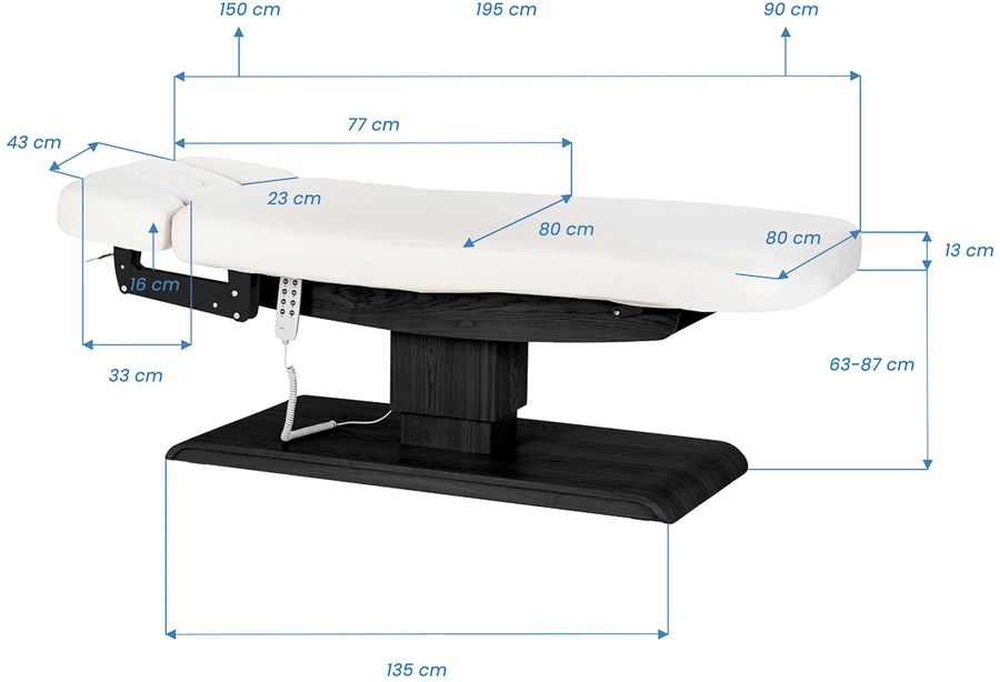 Activeshop Sillon Relax masažo stalas 63–87 cm elektrinis