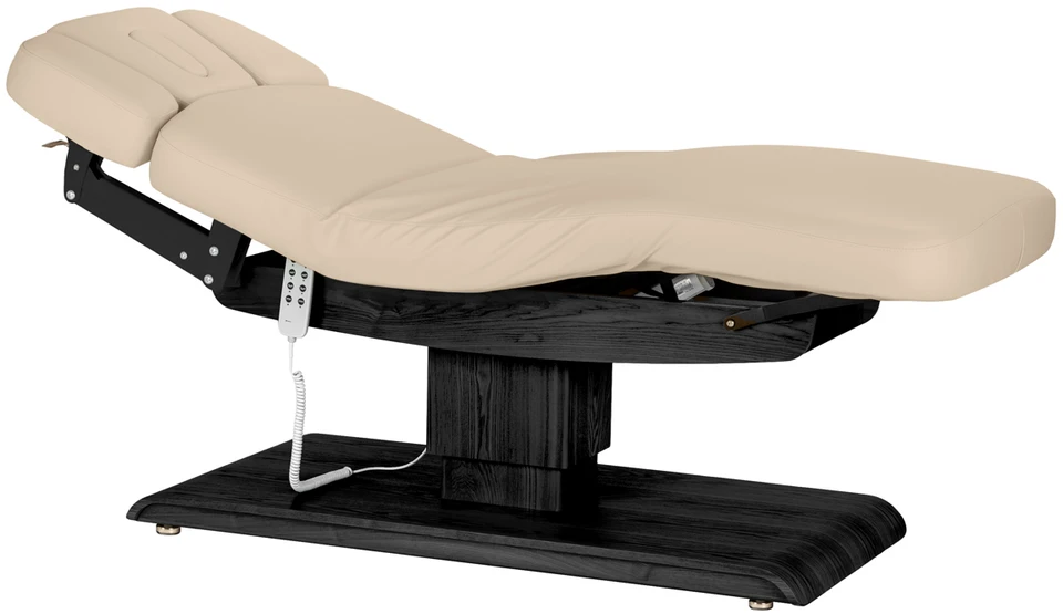 Activeshop Elektrinis SPA procedūrų gultas Sillon Relax, smėlio su tamsios medienos pagrindu