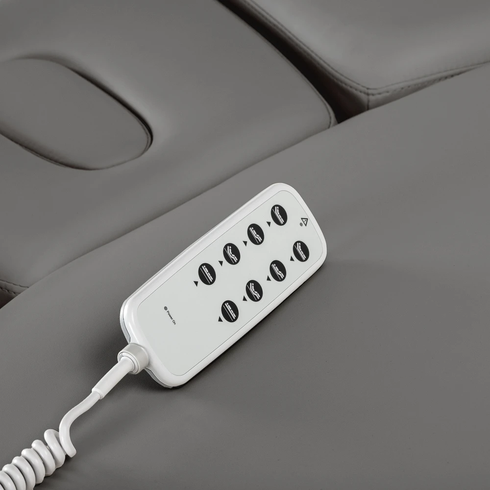 Activeshop Sillon Relax kosmetologinis gultas elektrinis pilkas juodas pagrindas