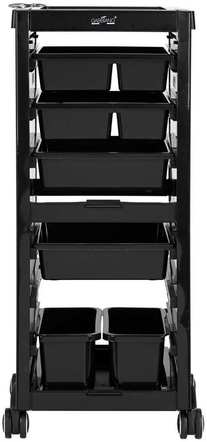 Activeshop Kirpėjo vežimėlis GABBIANO HAIRDRESSER HELPER 68A Juodas