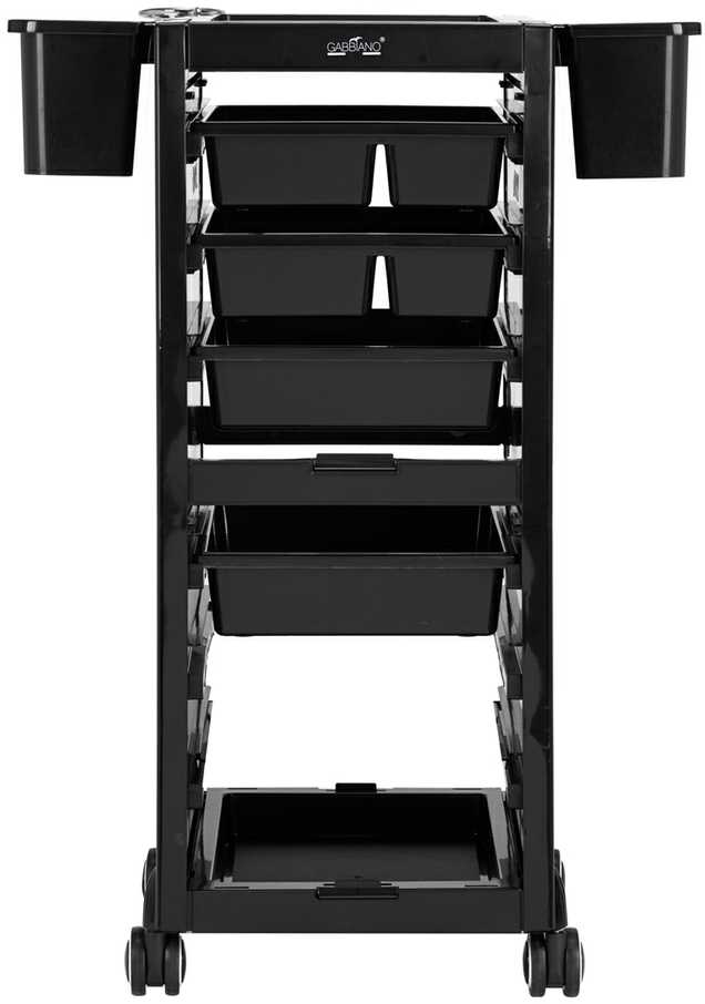 Activeshop Kirpėjo vežimėlis GABBIANO HAIRDRESSER HELPER 68A Juodas