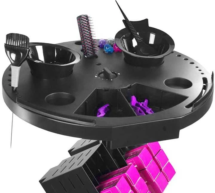 Activeshop Kirpėjo vežimėlis GABBIANO HAIRDRESSER HELPER TIME 2 Juodas