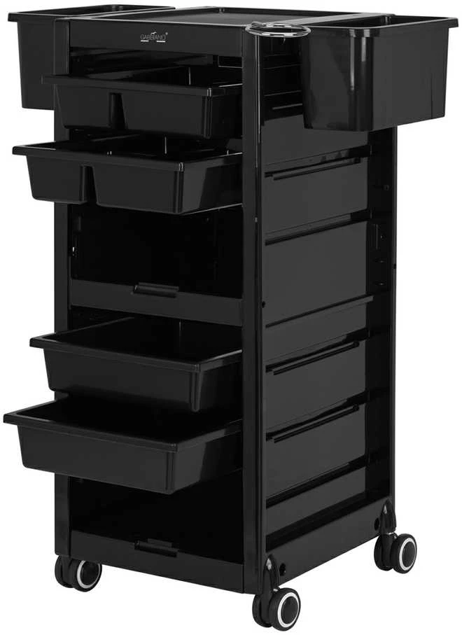 Activeshop Kirpėjo vežimėlis GABBIANO HAIRDRESSER HELPER 68B Juodas
