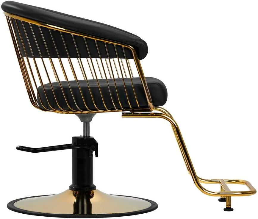 Activeshop Kirpyklos kėdė GABBIANO HAIRDRESSING CHAIR LILLE GOLD Juodas