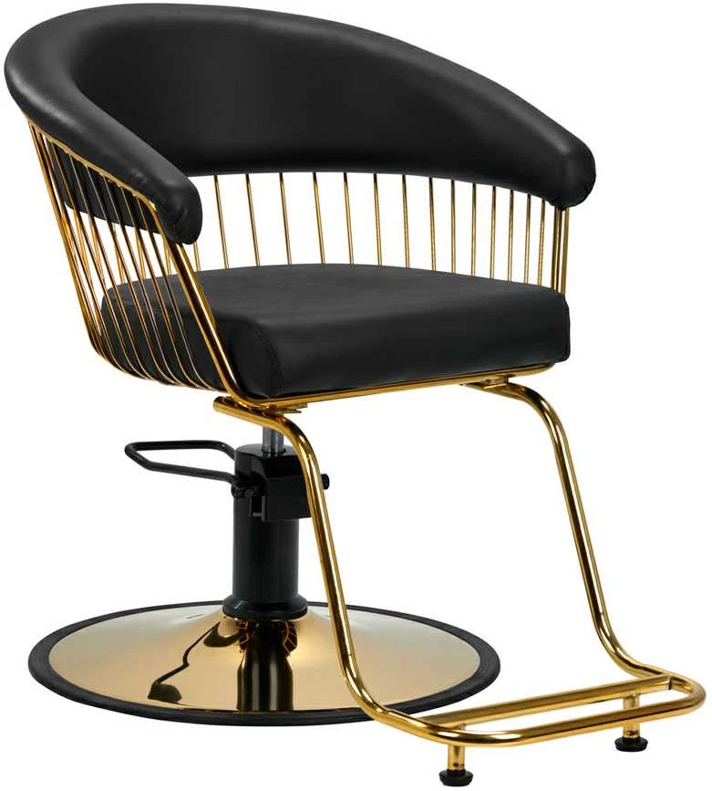 Activeshop Kirpyklos kėdė GABBIANO HAIRDRESSING CHAIR LILLE GOLD Juodas