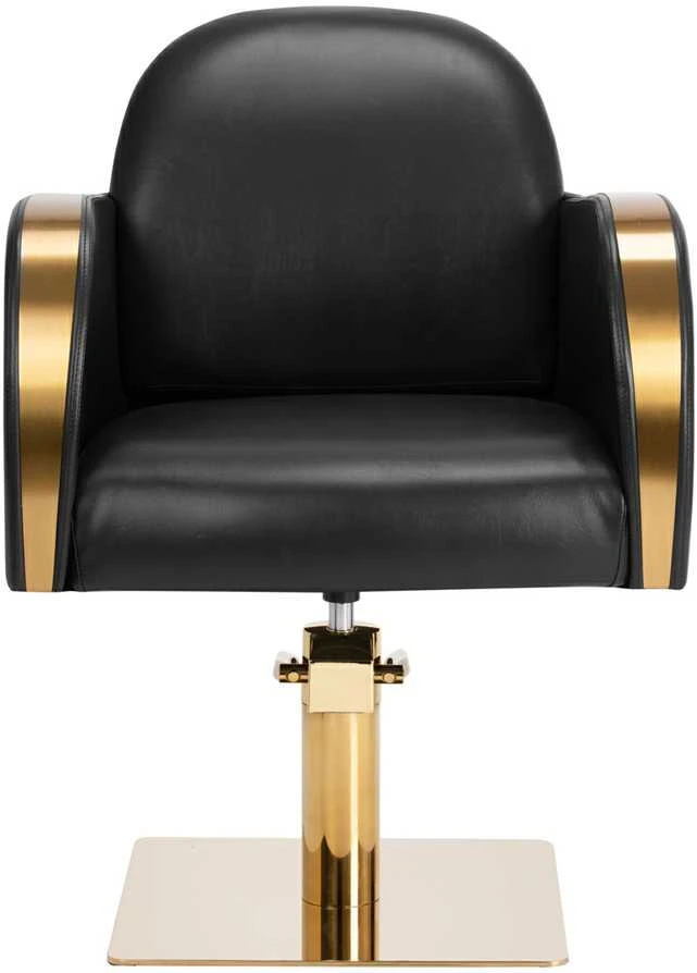 Activeshop Kirpyklos kėdė GABBIANO PROFESSIONAL HAIRDRESSING CHAIR MALAGA GOLD Juodas