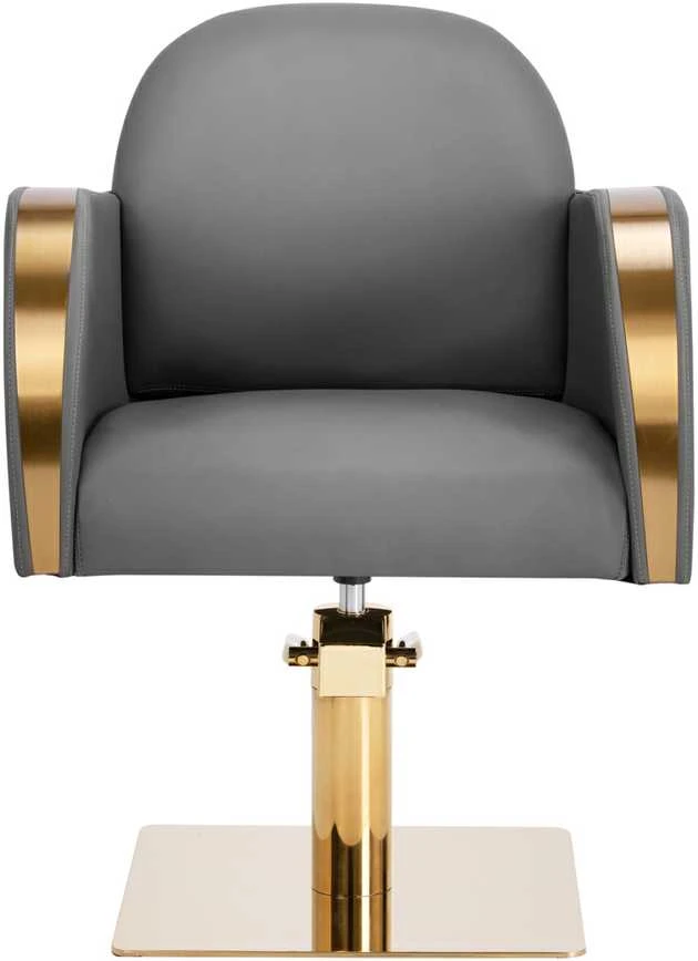 Activeshop Kirpyklos kėdė GABBIANO PROFESSIONAL HAIRDRESSING CHAIR MALAGA GOLD Pilkas