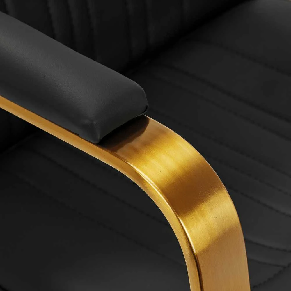 Activeshop Kirpyklos kėdė HAIR SYSTEM HAIRDRESSING CHAIR ACRI Juodas GOLD