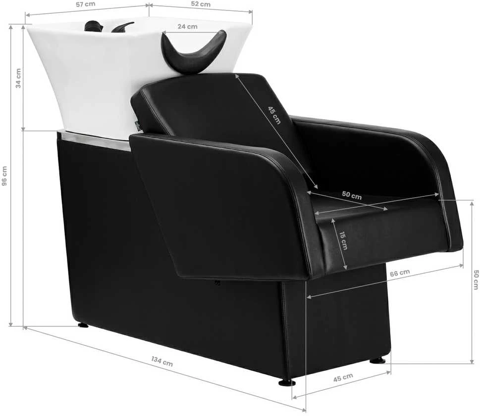 Activeshop Kirpyklos plautuvė Gabbiano Turin Juodas