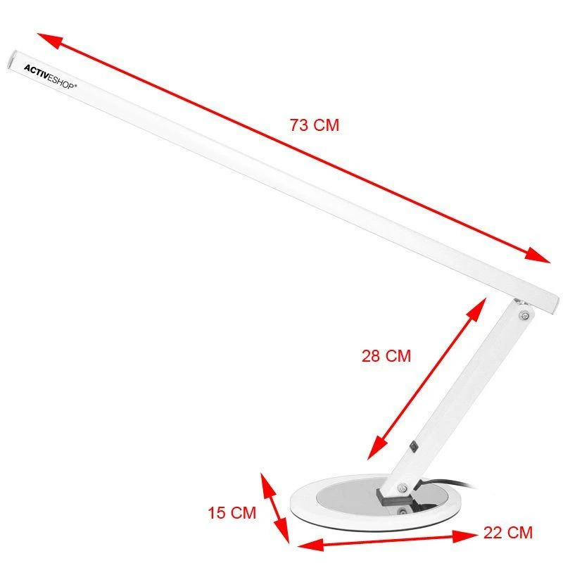 Activeshop Stalinė lempa 20W ALUMINUM Baltas