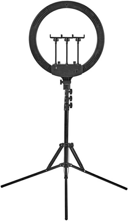 Activeshop Kosmetologinė LED lempa makiažui su stovu GLOW RING LIGHT 18" 45W