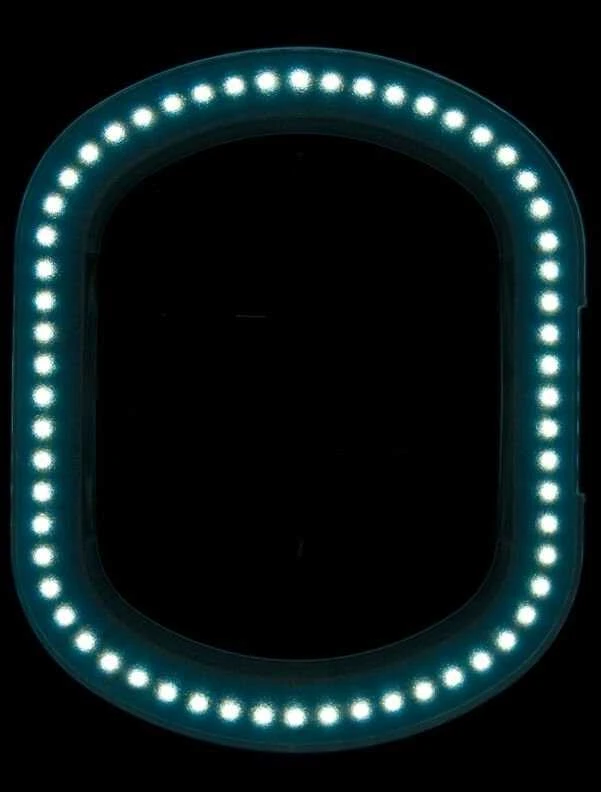 Activeshop Kosmetologinė LED lempa su lupa ELEGANTE 60LED 5D 5/10W ADJUSTABLE Baltas