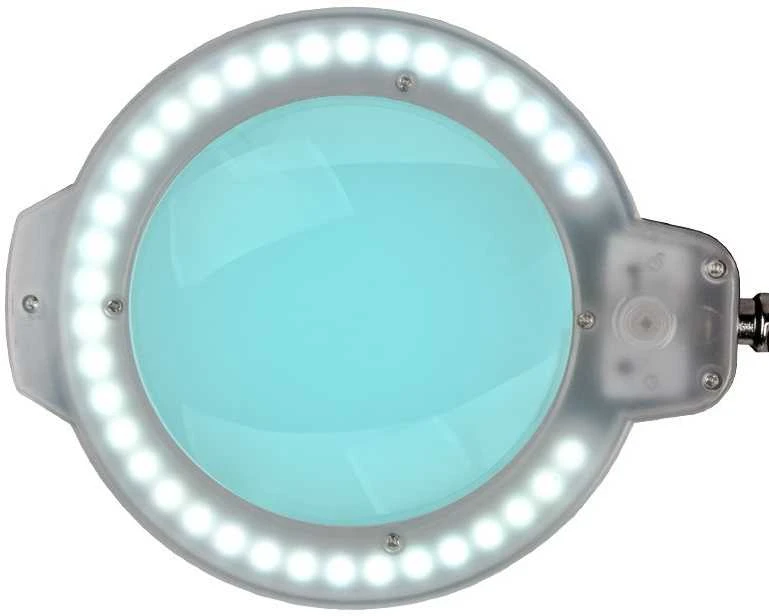 Activeshop Kosmetologinė LED lempa su lupa GLOW 5D/6 8W (juodos spalvos, tvirtinama prie stalo)