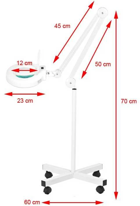 Activeshop Kosmetologinė lempa LED su lupa ir stovu 5D 12W