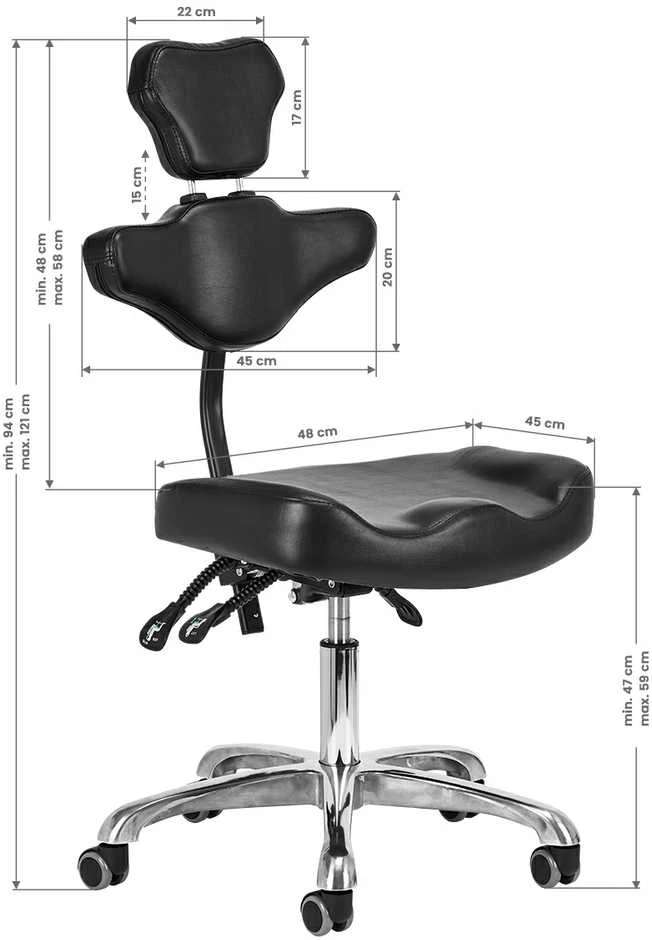 Activeshop Tatuiruočių studijos meistro kėdė su atlošu Pro Ink 973, juoda