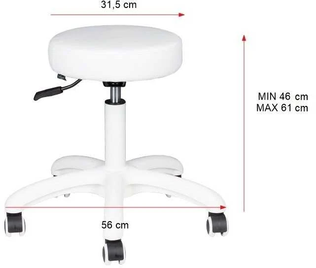 Activeshop Kosmetologinė meistro kėdutė BEAUTY STOOL ELEGANT Juodas