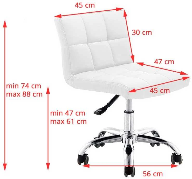 Activeshop Kosmetologinė meistro kėdutė COSMETIC CHAIR Baltas