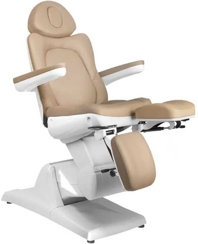 Activeshop Kosmetologinis krėslas AZZURRO 870 PEDI ELECTRIC 3 MOTOR Cappuccino