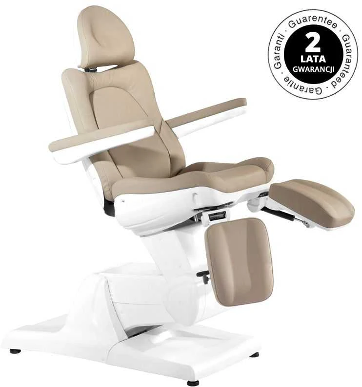Activeshop Kosmetologinis krėslas AZZURRO 870 PEDI ELECTRIC 3 MOTOR Cappuccino