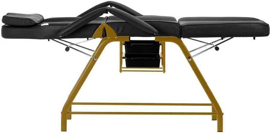 Activeshop Kosmetologinis krėslas BEAUTY CHAIR 557G MODEL GOLD Juodas