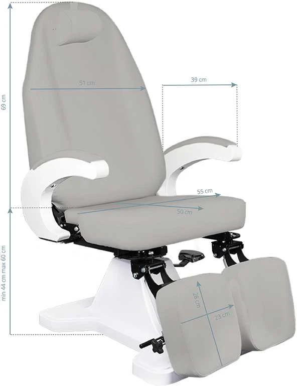 Activeshop Kosmetologinis krėslas COSMETIC HYDRAULIC CHAIR 112 Pilkas