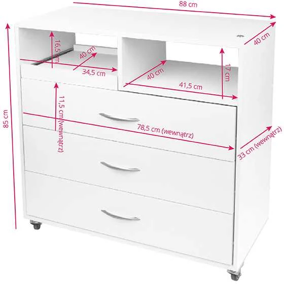 Activeshop Kosmetologinis vežimėlis Y-200 Baltas
