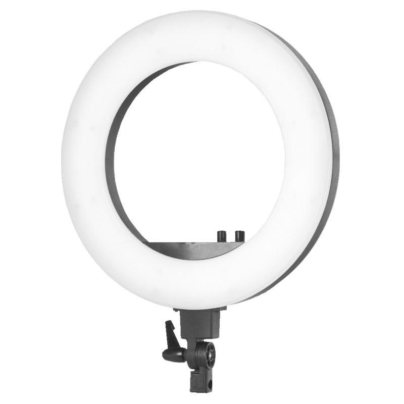LED lempa makiažui su stovu RING LIGHT 18" 48W Juoda