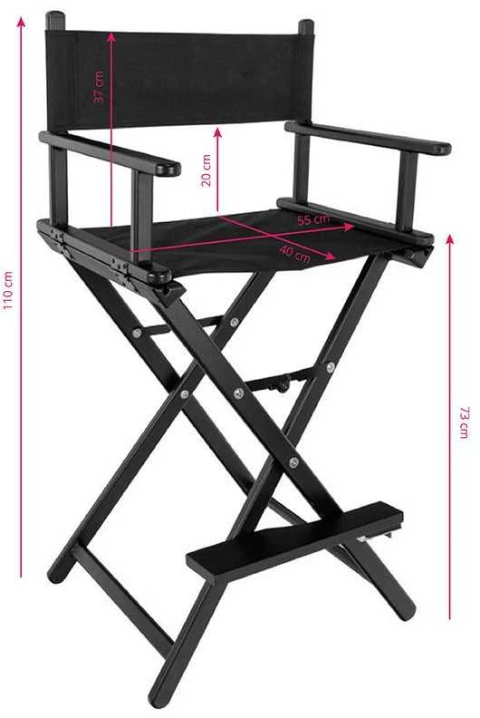 Activeshop Makiažo kėdė MAKE-UP CHAIR ALU Juodas