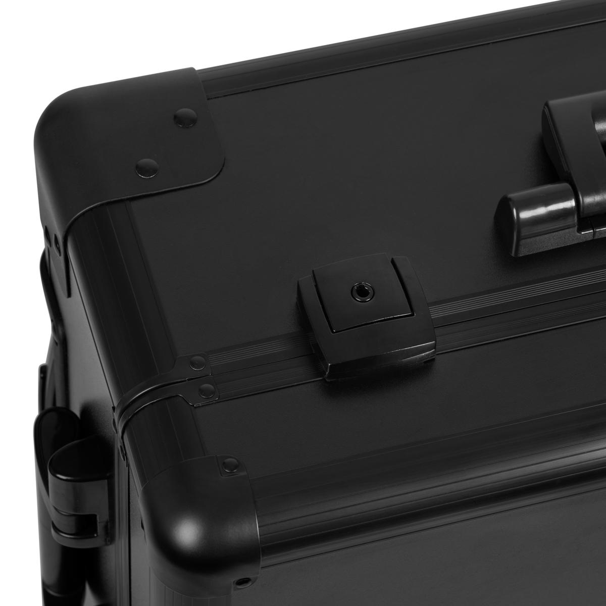 Activeshop Makiažo veidrodis - kosmetikos priemonių lagaminas PORTABLE Juodas